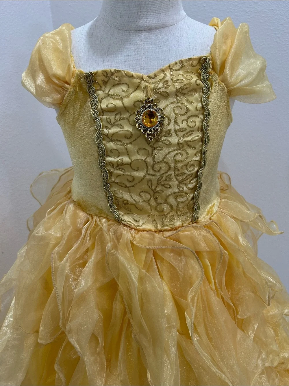 Dream Play Imagine Disney Belle Princess Inspired Ball Gown Kids Costume Dress